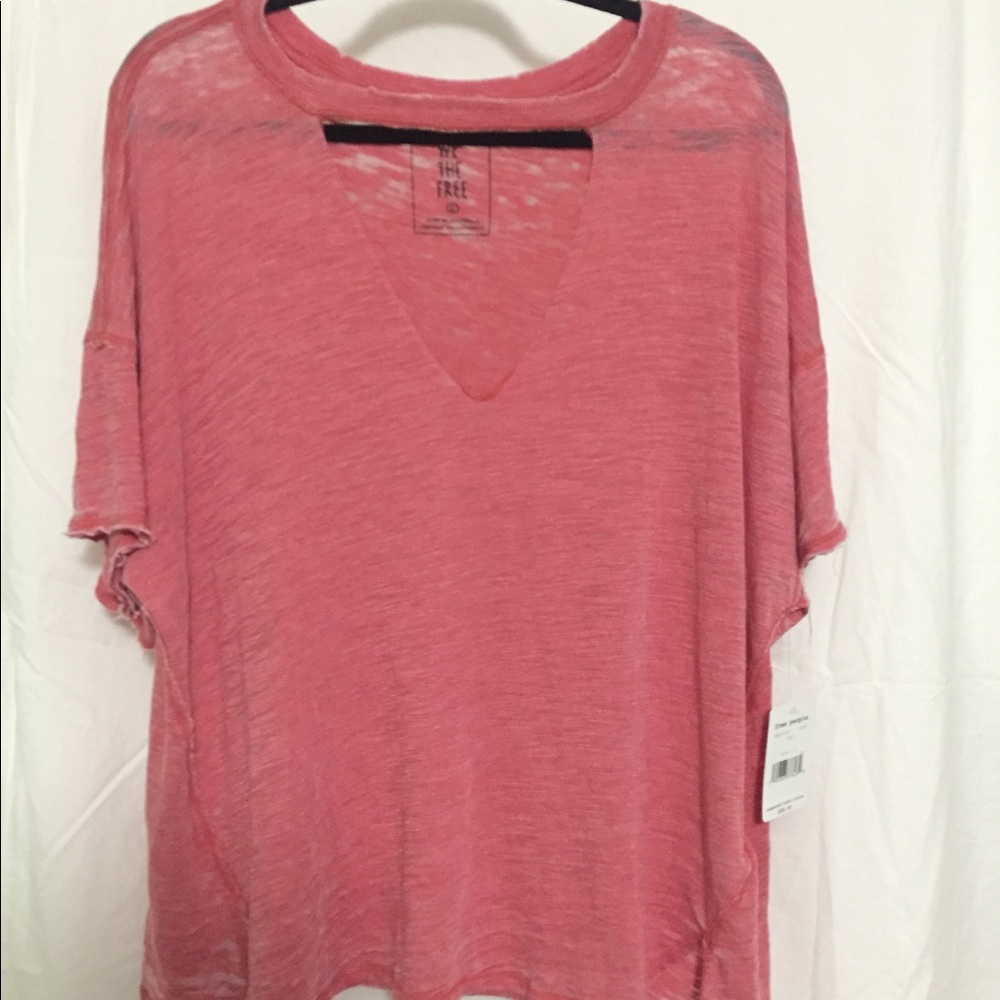 Free People Coral Tshirt